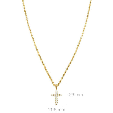 Yellow 14k Yellow Gold Diamond Cross Pendant 0.61 Ctw